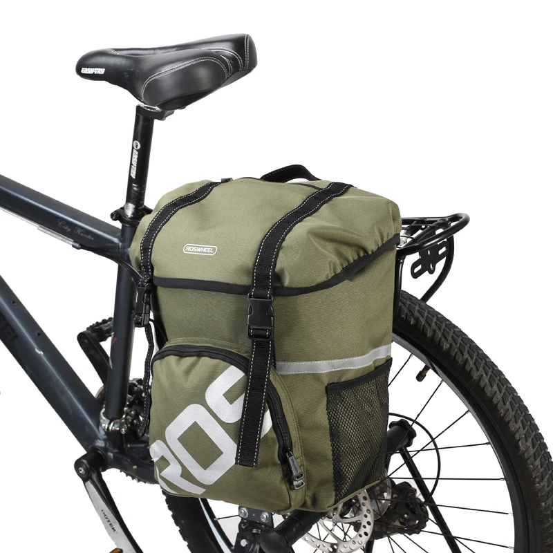 15L Water Repellent Durable Mountain Road Bicycle Bike Bags Cycling Double Side Rear Rack Tail Seat Trunk Bags Pannier