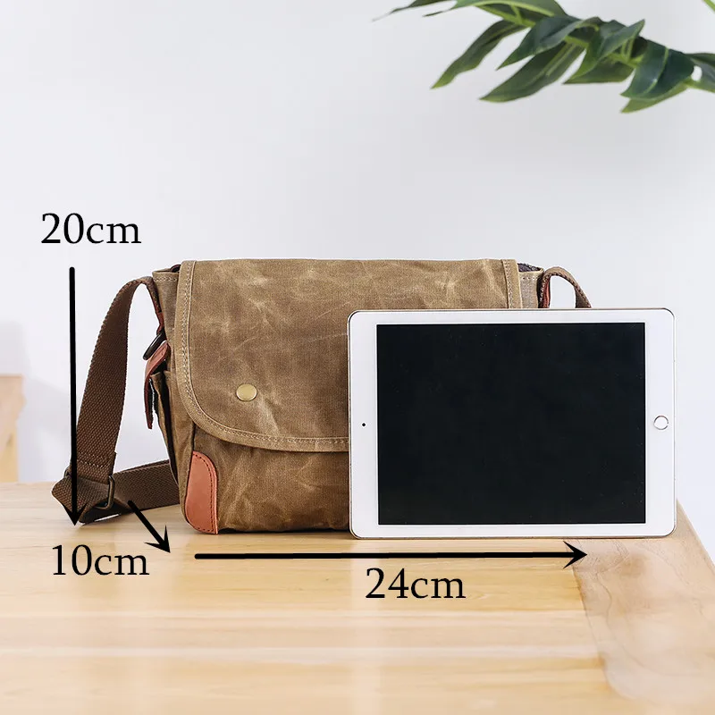 Brand Travel Men\'s Crossbody Bags Casual Canvas High Quality Vintage Youth Small Portable Shoulder Bags For Male Messenger Bag