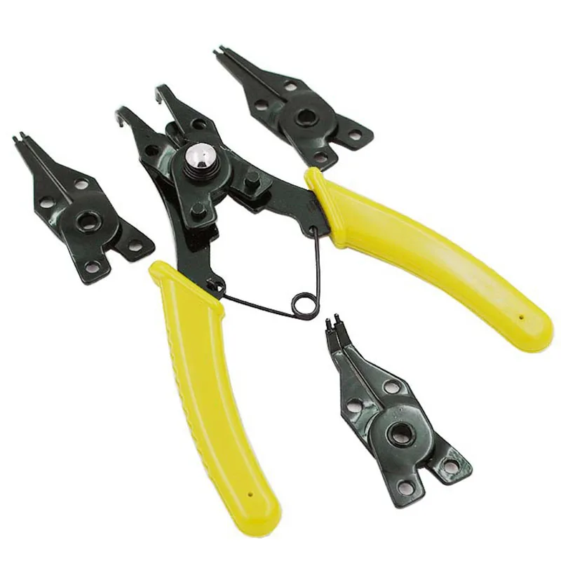 4 IN 1 pinze multifunzionali per anelli elastici utensili multipli strumento multi-crimpatura rimozione dell'anello esterno interno pinze per anelli elastici di sicurezza