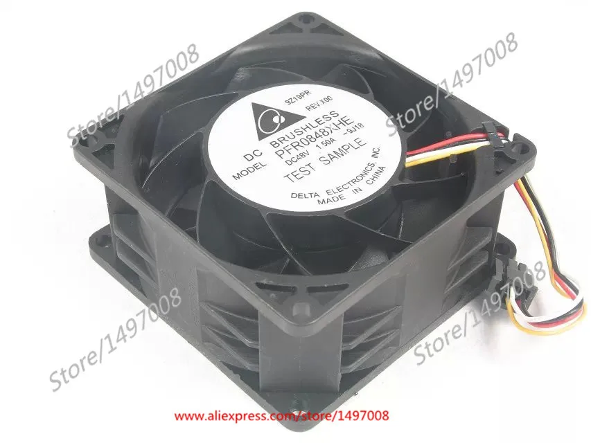 

Delta Electronics PFR0848XHE 9J18 DC 48V 1.50A 80x80x38mm Server Cooling Fan