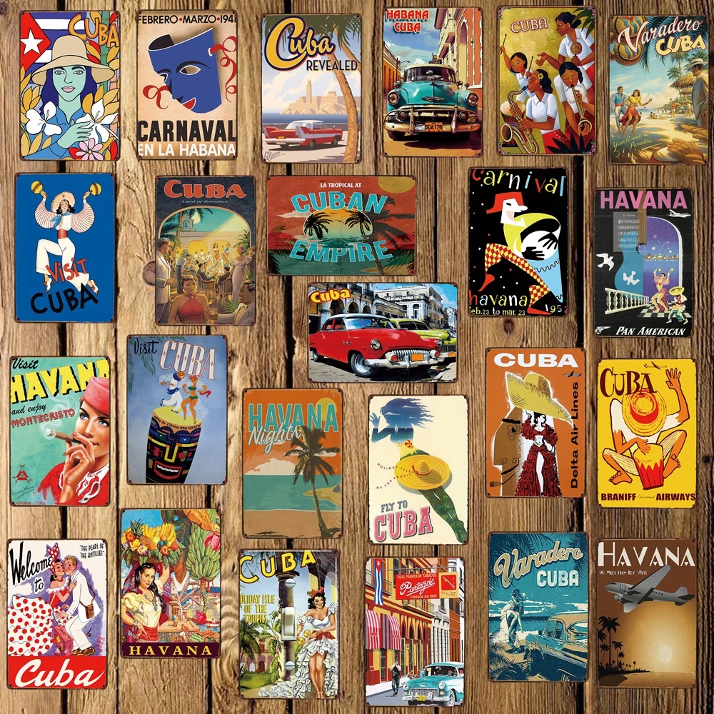 [ Mike86 ] CUBA Tin Sign HAVANA wall painting 20*30 CM FG-220