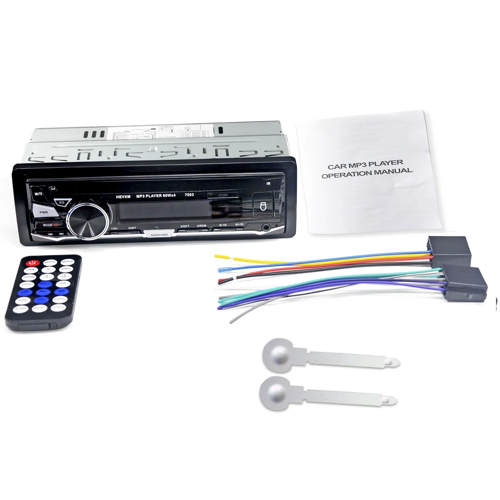 LaBo 12V Bluetooth Car Radio Player Stereo FM MP3 Audio 5V-Charger USB SD MMC AUX Auto Electronics In-Dash Autoradio 1 DIN NO CD images - 6