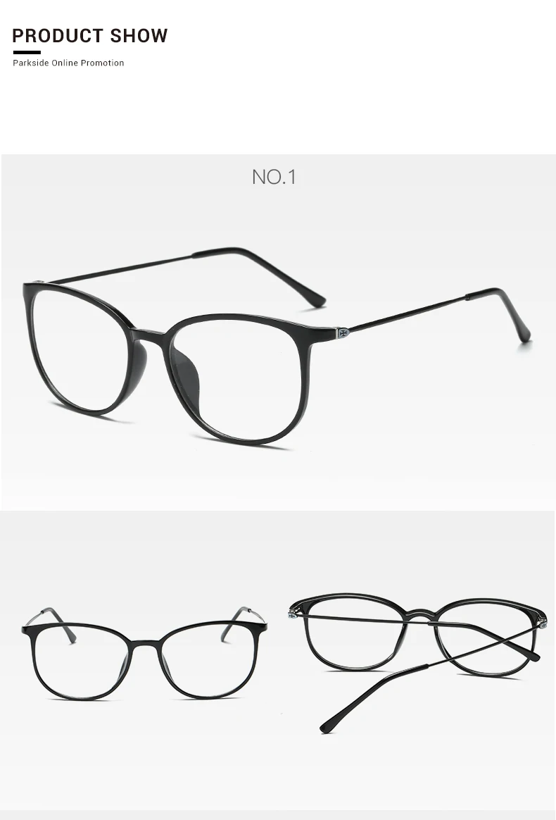 2024TR90 Brillen Rahmen Frauen Gläser Männer Gläser Rahmen Transparent Klare Linse Optische Brillen Oculos De Grau Feminino – Detail 5