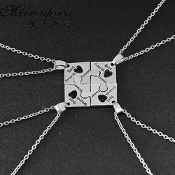 4Pcs BFF Charm Jigsaw Puzzle Pendant Necklaces Lettering 'Best Friends Forever 'Necklace Friendship Birthday Gift for Women Men