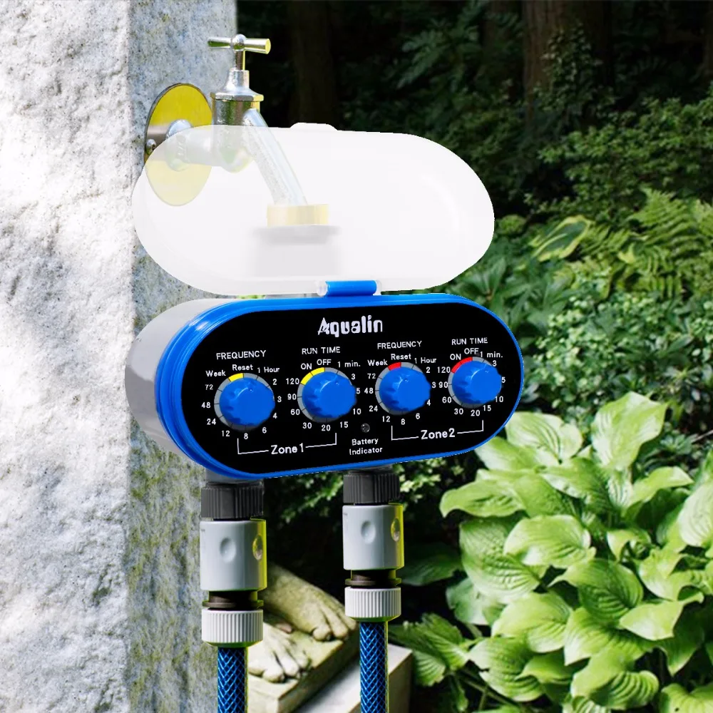 Minuterie automatique pour robinet, système de contrôle électronique pour l'arrosage du jardin, valve à bille, deux sorties, #21032