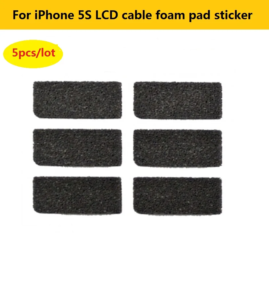 5pcs LCD display connector of foam pad For iPhone 5S Black sticker glue Protector sponge pad On flex cable Replacement repair