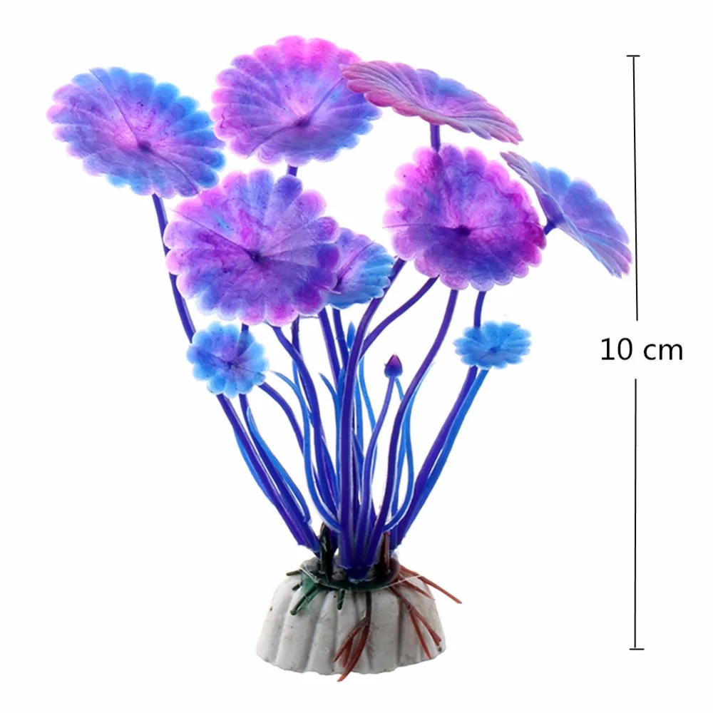 1Pcs Simulation Aquatic Plants Red Green Purple Artificial Plastic Grass Fish Tank Ornament Water Plant Aquarium Landscape Decor