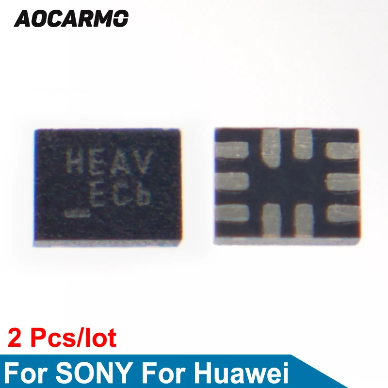 Aocarmo 2Pcs/Lot 10Pin Feet Connector Fast Charge Charging Control Chip HE AV IC For SONY For Huawei