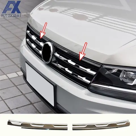 Front hood grille mesh sticker for VW Tiguan mk2 AUTOXBERT