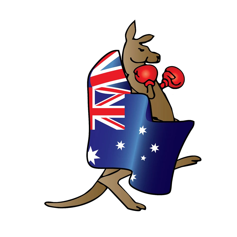 Australian Flag Boxing Kangaroo Sticker Vinyl Car Proud Interesting Personality Car Attachment Decal