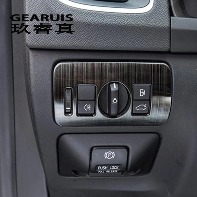 Car Styling Central Handbrake Auto P H Button Decorative Cover Sticker Trim For Volvo XC60 X70 V60 S60 Interior auto Accessories