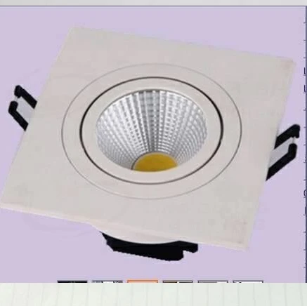 Free shipping AC85~265V White paint fashion led downlight 5w square concealed downlight bright cold white warm white