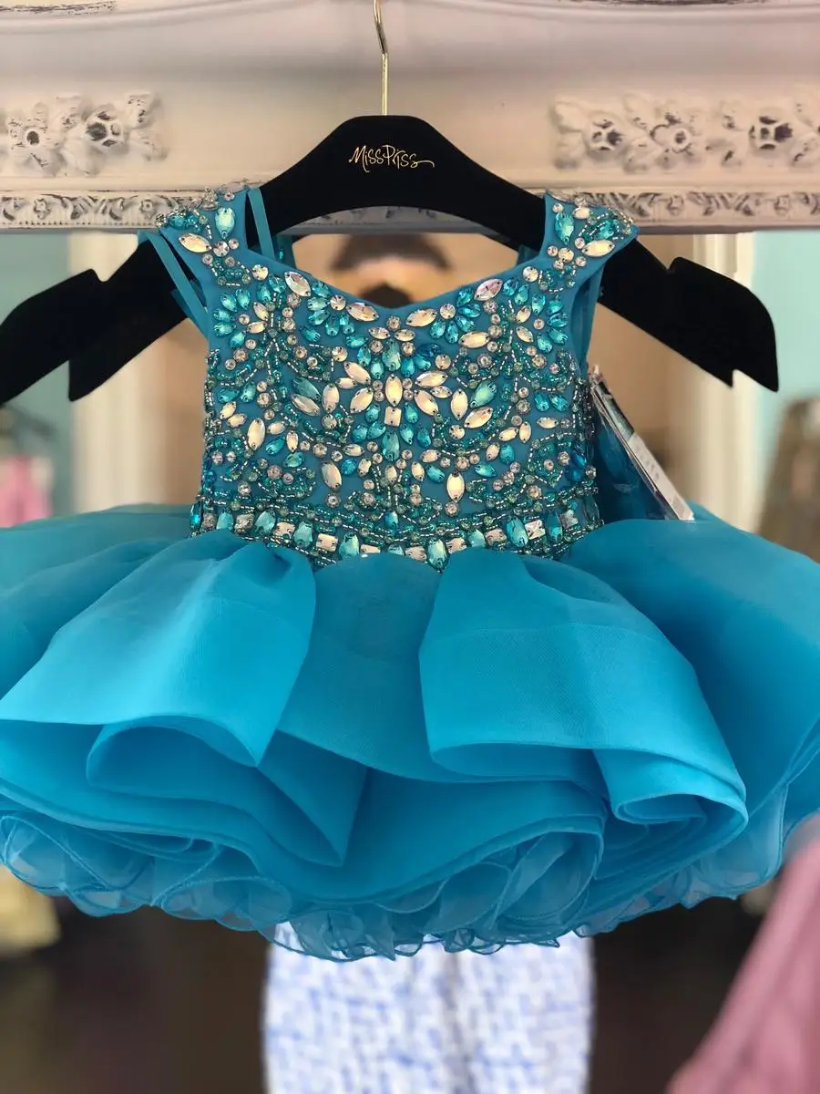 Crianças Pageant Dress for Little Miss 2019 Único Cupcake Glitz Da Menina Da Criança Infantil Do Bebê Vestido de Casamento Convidado na Festa De Aniversário Do Miúdo