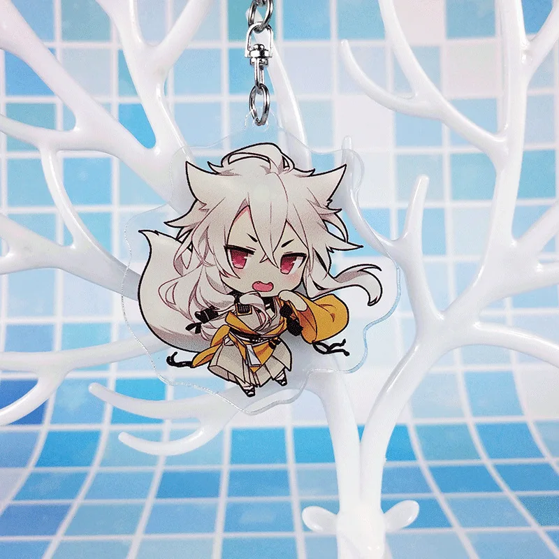 Touken Ranbu Online Anime Keychain Game Mikatsuki Nakigitsune Foxballl Keyring Keychain  llaveros  gifts