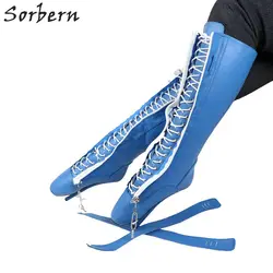 Sorber Women Ballet stiletti Boots Unisex Plus Size Ladies Party Boots Lace Up Real Image Custom Color Botines Mujer Bottes