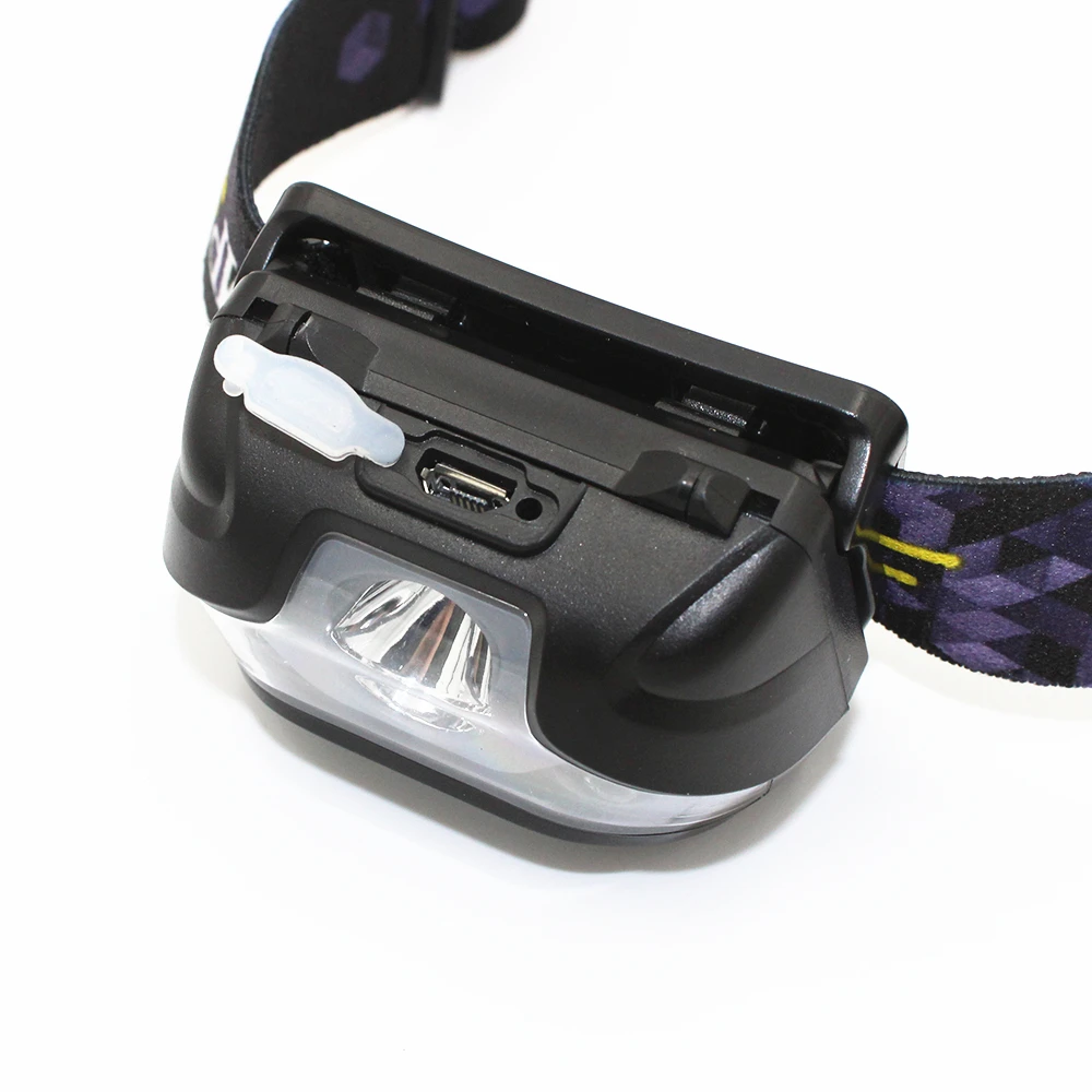 Mini linterna frontal LED recargable, 300Lm, con Sensor de movimiento corporal, para acampada, con Cable USB