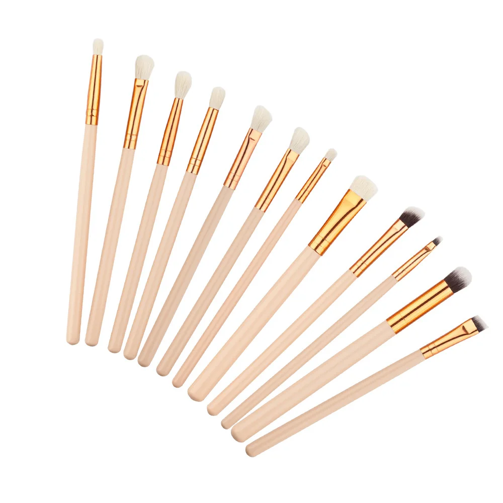 12pcs Makeup brushes Professional Beauty Eyebrow Blusher Foundation Eyeshadow Eyeliner Lip Cosmetic Make up brush set Maquiagem