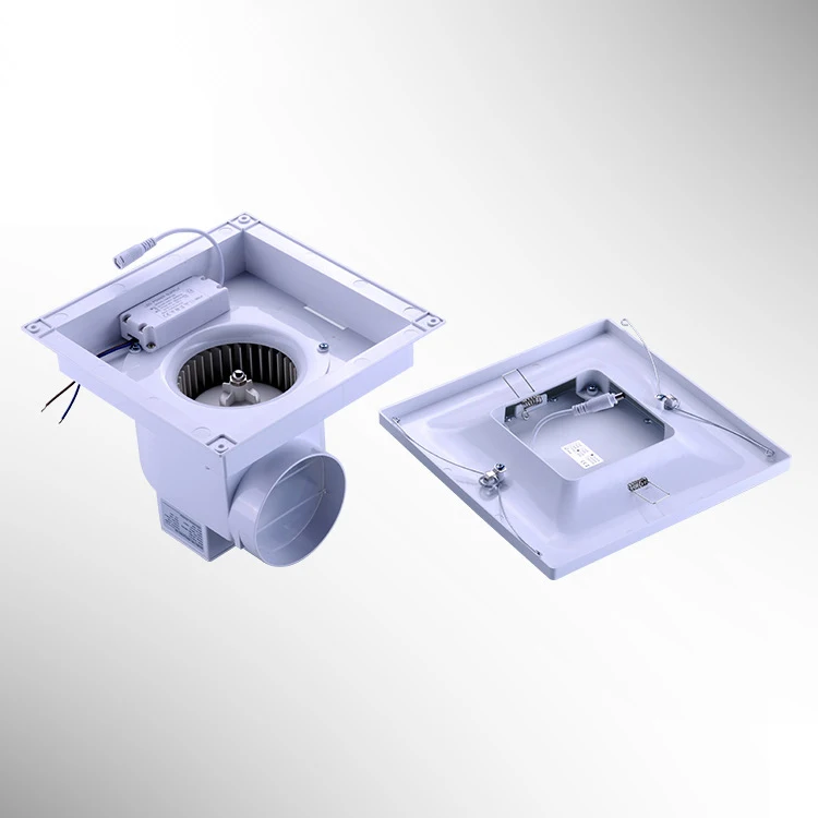 Exaustor de 8 polegadas tipo tubo de teto, iluminação led, economia de energia, ventilador de teto, 250*250mm