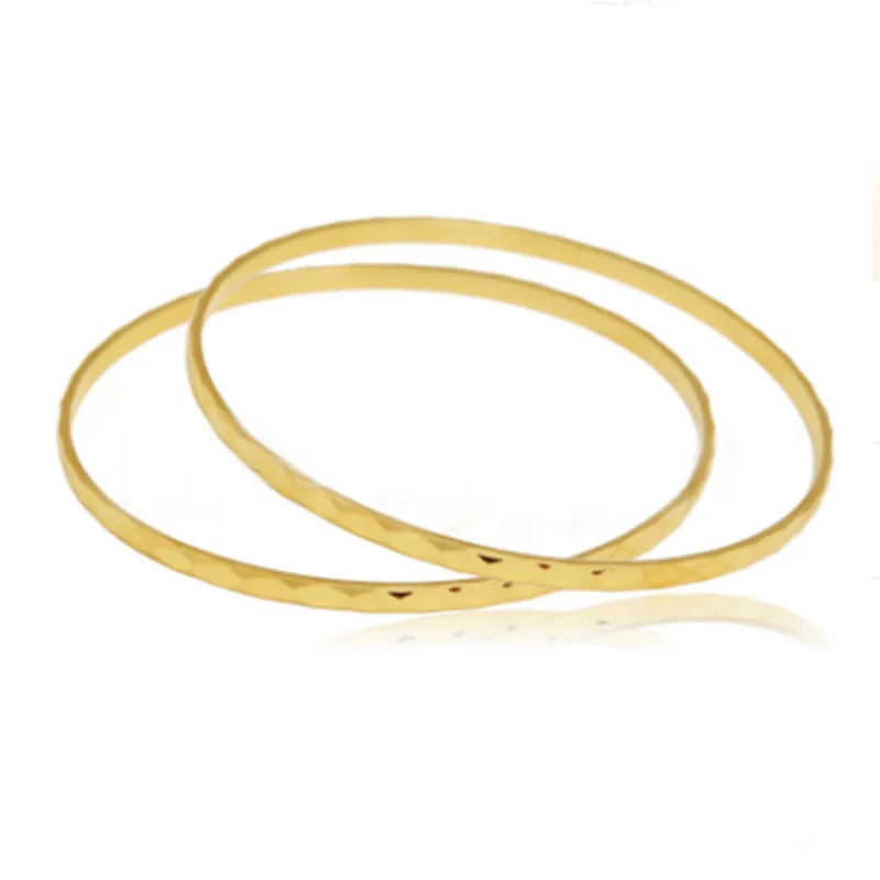 OMHXFC Wholesale European Fashion Woman Girl Party Wedding Gift Slim Full Stars Geometric 18KT Gold Bangles Bracelets BE53