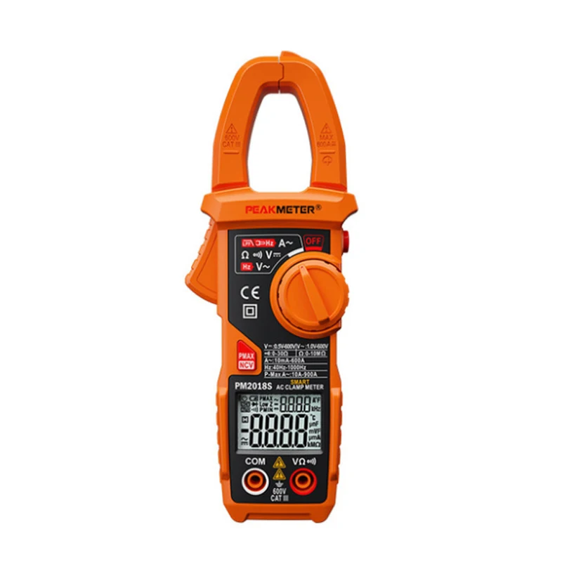 PEAKMETER PM2018A/B PM2018S Digital Clamp Meter 600A Handheld LCD Multimeter AC/DC Voltage Diagnostic-tool AC Current tester