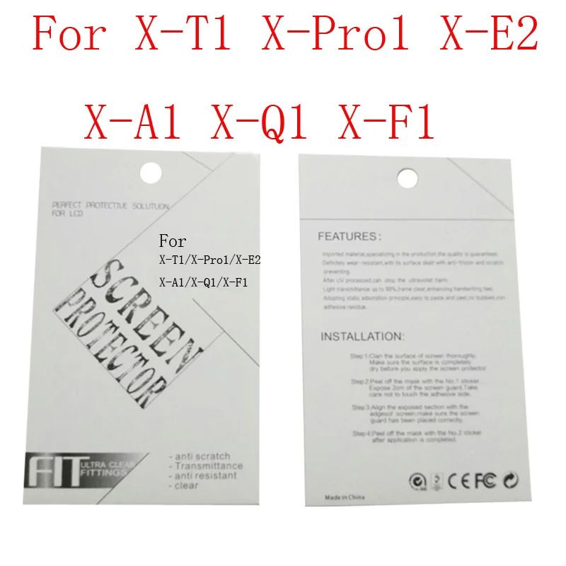 2pieces New Soft Camera screen protection film For FUJIFILM X10 X20 X100 X-E1 X30 X70 X-A2 X-A3 X-A5 X-A10 X-A20 X-H1