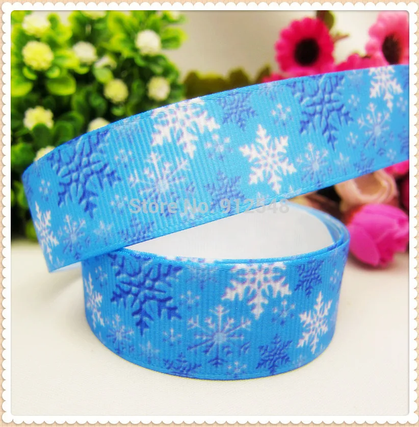 YJHSMY XW710,22/25mm 5yard/lot Christmas Series Printed grosgrain ribbon,DIY handmade materials, headwear accessories, wedding