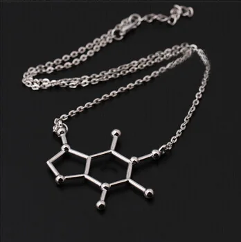 N371 Fashion jewelry Biology Jewelry Science Themed Jewelry Design DNA Molecule Chain big Pendant Necklace