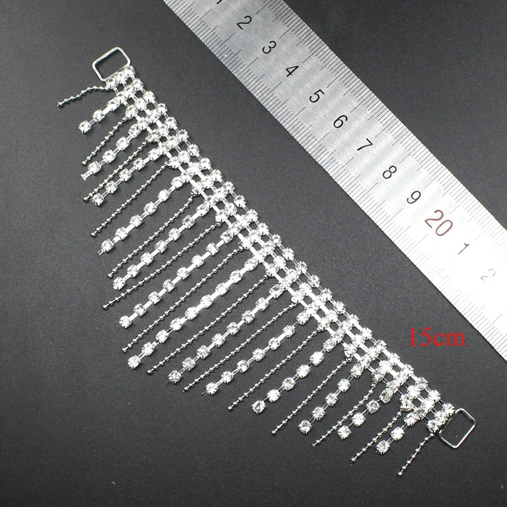 Long Rhinestone Bikini Connectors, Stunning Look Metal Chain, Swimming Wear, Bikini Decoration, 150mm, 1Pc