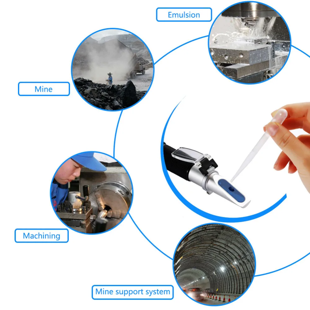 Hot-selling Emulsion Refractometer 0-15% Rust-proof Cutting Tester Mine Stand Emulsified Oil Refractometer MDT Detector