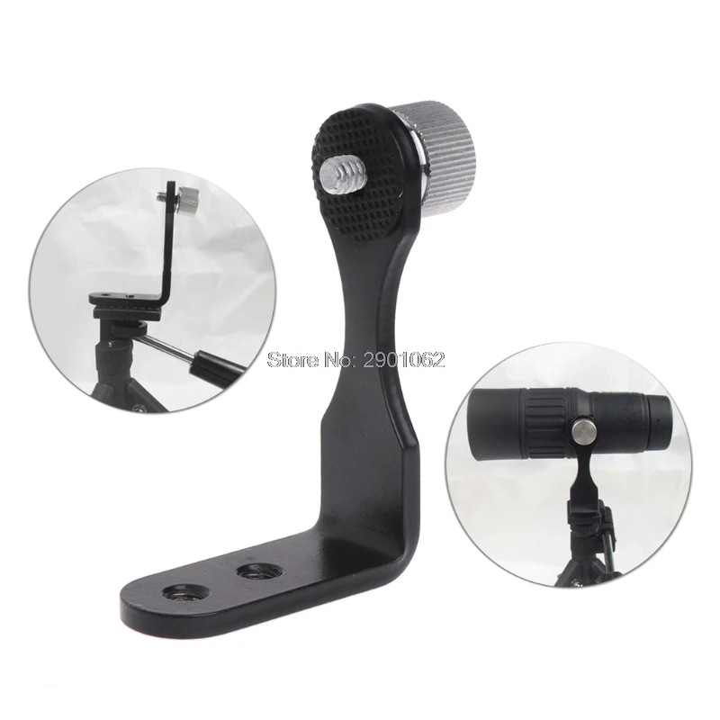 Metal Binocular Telescope Mount Holder Dedicated L Adapter with Tripod Connector Drop ship