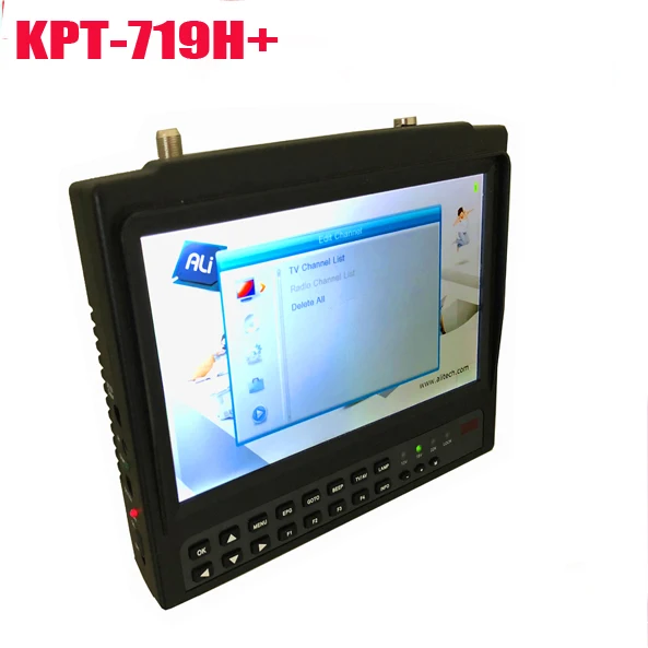 kpt 719h plus 7 inch Portable widescreen Satellite finder & Monitor kpt-719H+ play dvb s2 channels