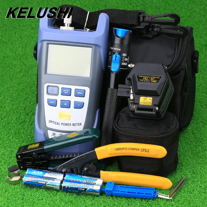 

FTTH Hot Melt Optic tool Kit With SKL-6C Fiber Cleaver Optical Power Meter 5mW Visual Fault Locator