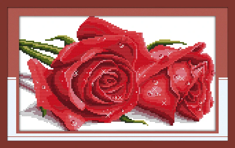 Rose lover cross stitch kit flower count pring stamped fabric 18 14ct 11ct hand embroidery DIY handmade needlework supplies bag