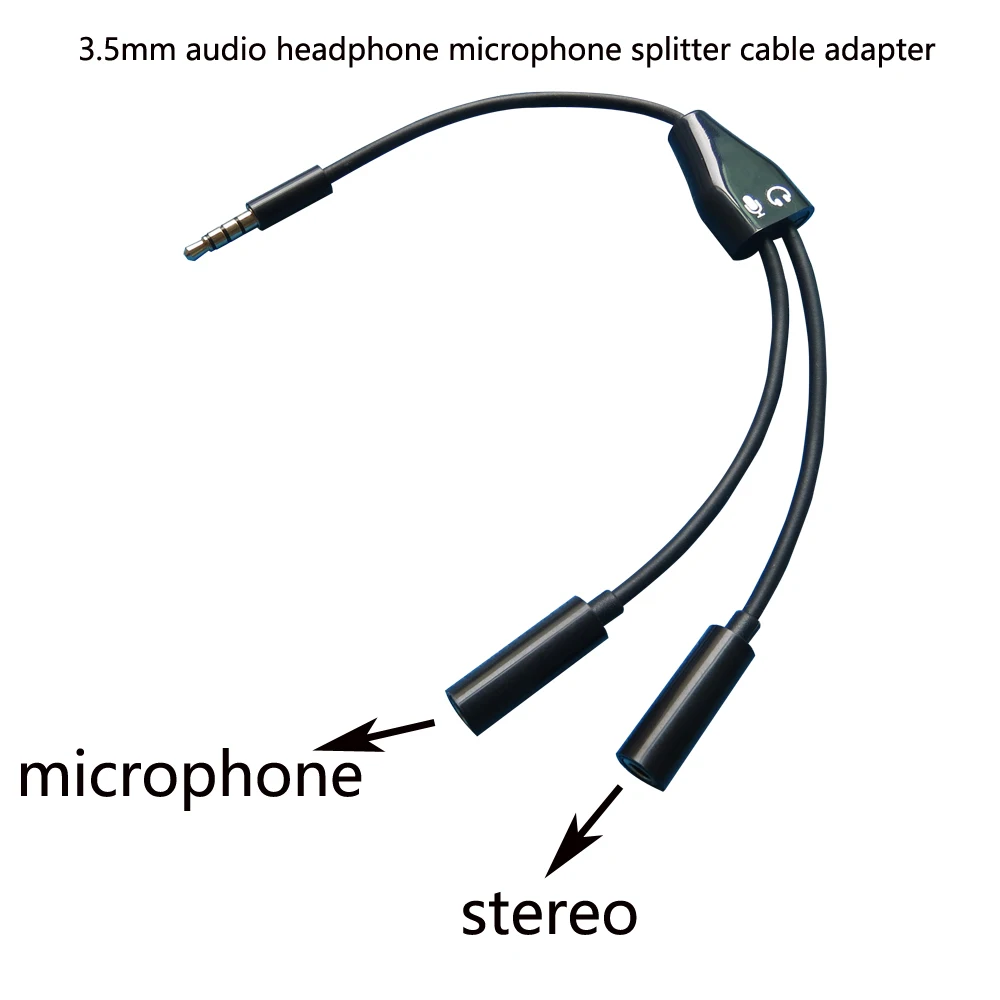 Jack 3.5mm Headphone Splitter Adapter 1 male to 2 female Y Extension Audio Cable