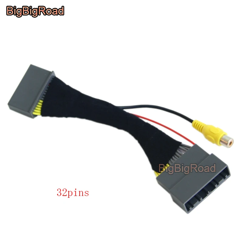 BigBigRoad For Honda CRV CR-V 2012 2013 2014 2015 2016 2017 Car Adapter Connector Wire Cable Rear View Parking Camera