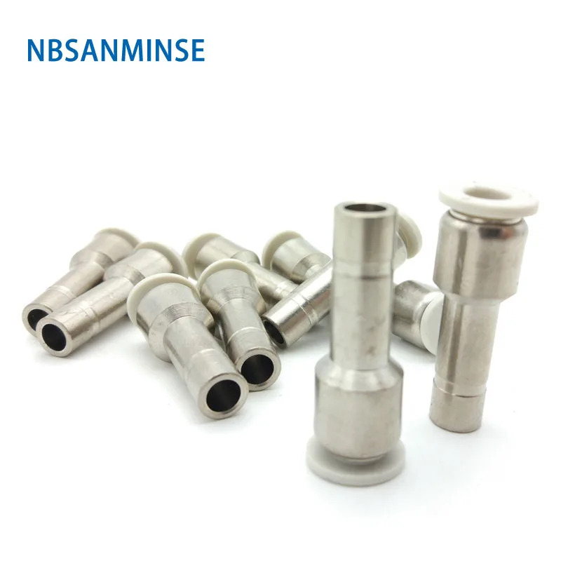 

10Pcs/Lot PGJ Insert Plug Straight Fitting Pneumatic Air Push In Brass Fitting Low Pressure NBSANMINSE