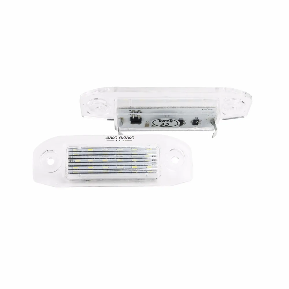 ANGRONG 2x LED License Number Plate Light White For Volvo C70 S40 S60 S80 XC70 MK II MK III V50 V60 XC60 XC90 (CA237)