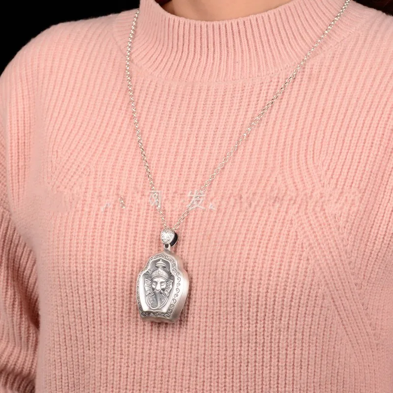 s999 silver dollar is like the God big Pendant Sterling Silver sweater chain.