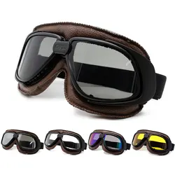 Roaopp Voor Klassieke Motorbril Vintage Piloot Biker Lederen Moto Bike Atv Goggle