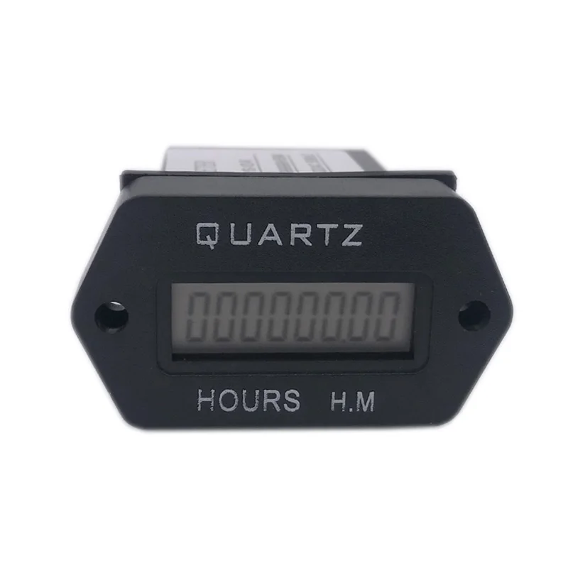 Digital Hour Meter  Quarz LCD Accumulate Timer Counter 999999.59 Snap in Vehicle Boat Truck Motorcycle for Generator DC 6-36V