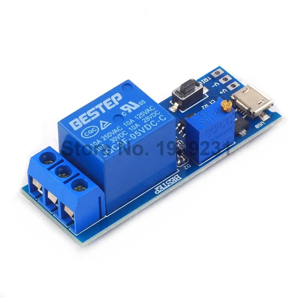 Smart Electronics 5V-30V Micro USB Power Adjustable Delay Relay Timer Control Module