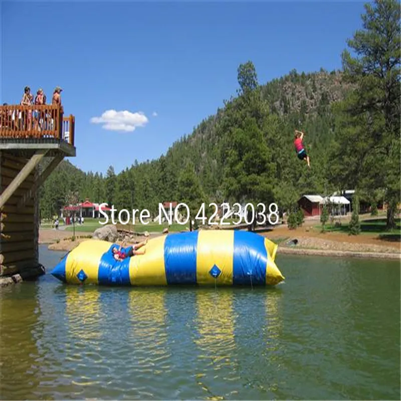 Frete grátis 6*3m inflável água blob salto travesseiro água blob saco de salto inflável trampolim de água para venda