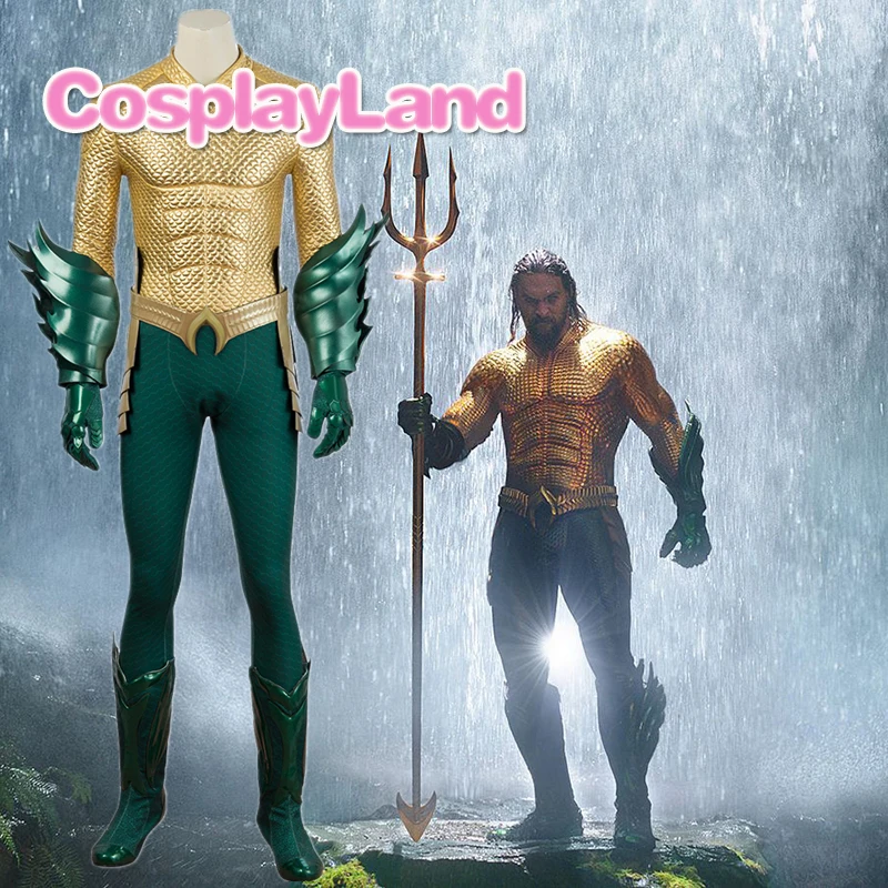 Film Aquaman Kostüm Karneval Halloween Kostüm Cosplay Arthur Curry Kostüm Phantasie Kostüm Aquaman Männer Overall Nach Maß