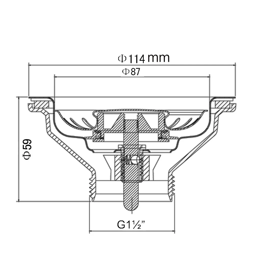 Talea Sink Drain Plug Stainless Steel Kitchen Sink Strainer Limbah Plug Food Filter Rubber Plug