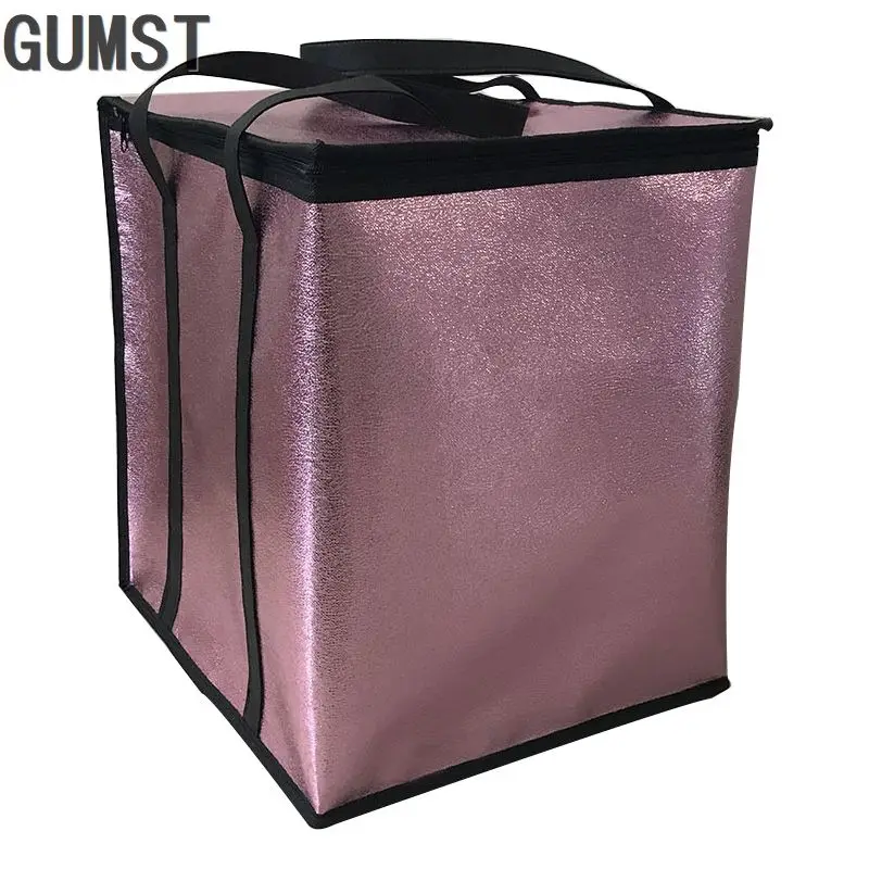 Non-woven Big Cooler Bag Foldable Large Insulated Bag Portable Cooler Box Food Packing Container Lunch Bags Thermal Ice Pack