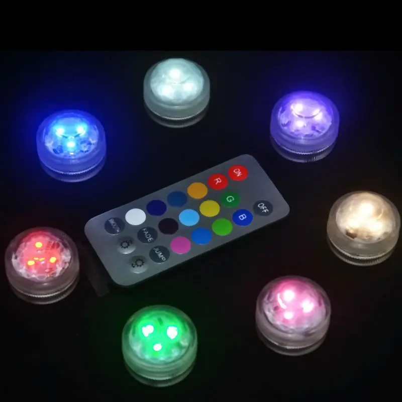 

10pcs/Lot Remote Control Waterproof Multicolor/White/Warm White Mini 3 LED Light for Flower Arrangements