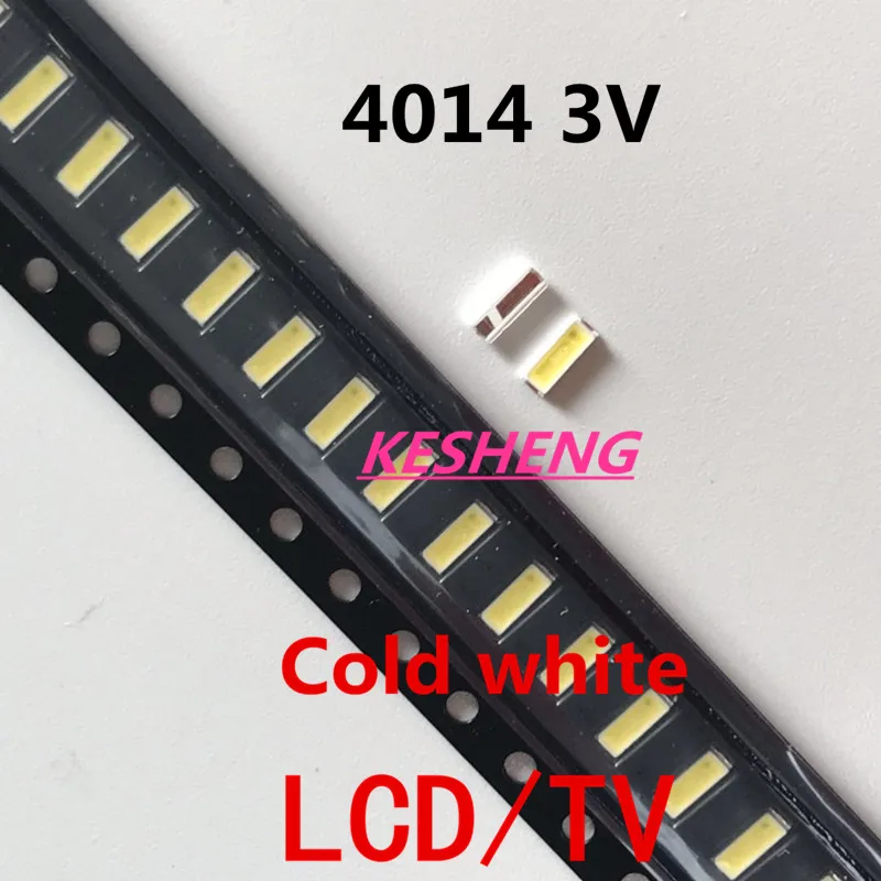 Suitable for EVERLIGHT 4014 LED backlight 0.2 W SMD 4014 LED 3 V cool white diode 20LM LCD screen backlight for TV 50PCS