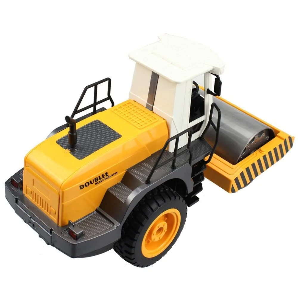 DOUBLE E E522 RC Truck Road Roller 2.4G Remote Control Single Drum Vibrate 2 Wheel Drive Engineer Electronic Vehicle Model Toys