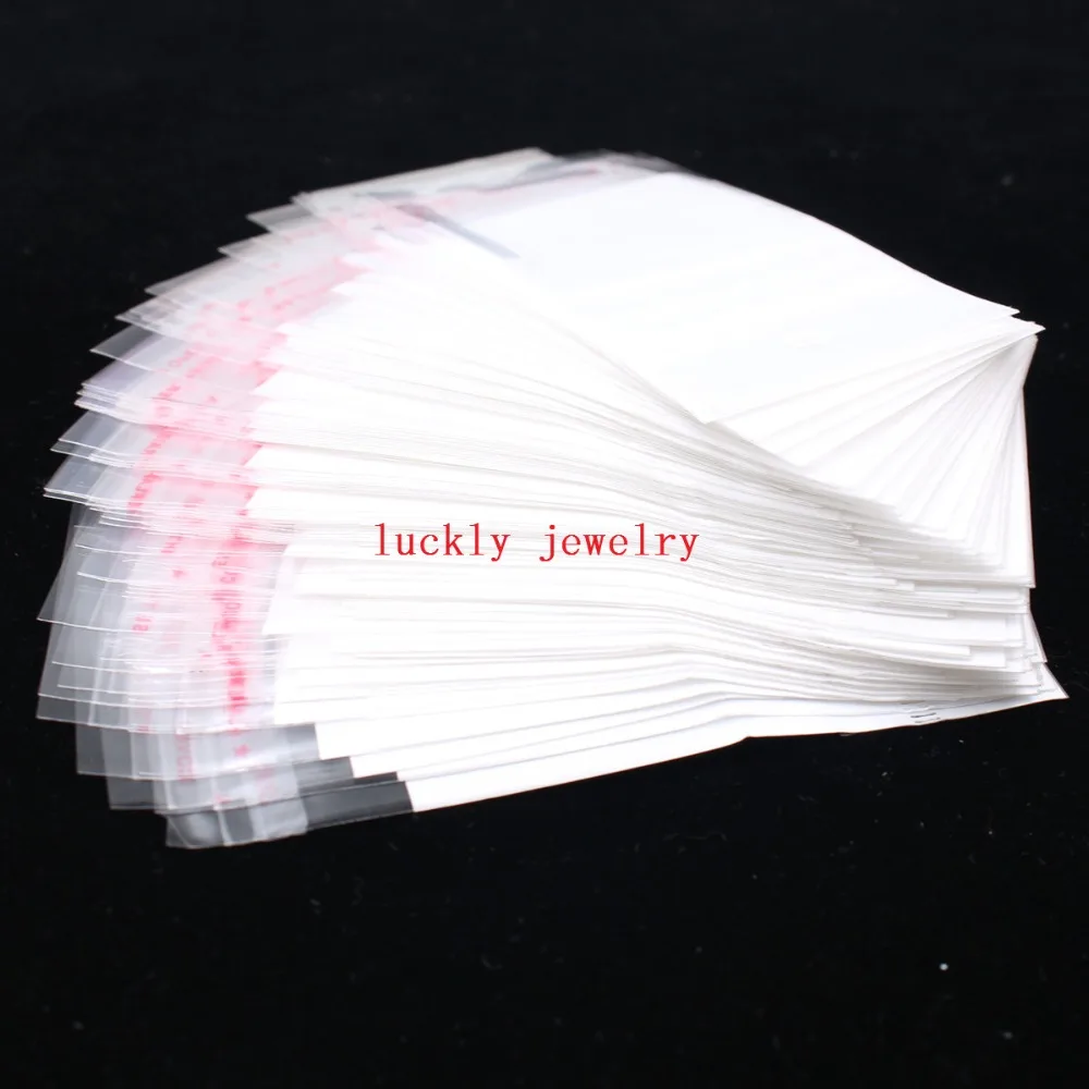 Lot 300pcs on sale White Packaging Jewelry Plastic OPP Self Seal Bag For Pendant 45*100mm