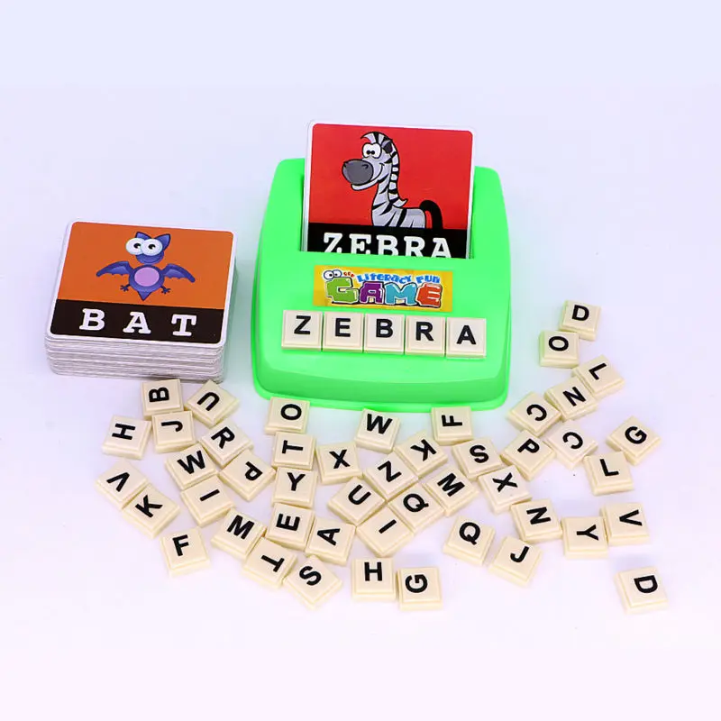 Lettere di alfabeto Gioco di Carte kit di apprendimento Alfabetizzazione macchina, assemblato parola inglese ABC educativo puzzle giocattolo per il capretto